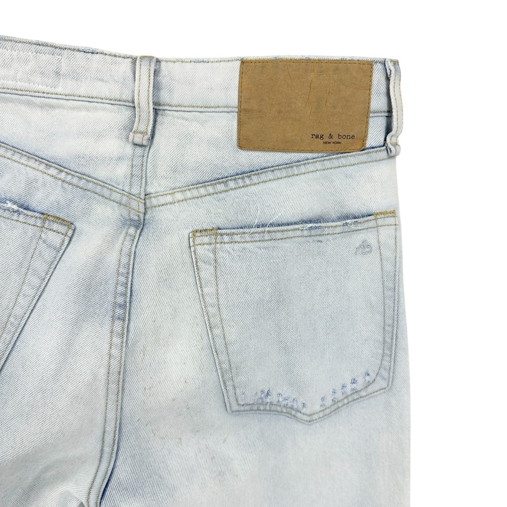 RAG & BONE Jeans Maya High Rise Slim Destroyed Hem Blue - Picture 6 of 8